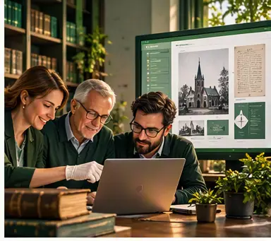 Vrijwilligers zoeken samen in het Handboek Kerkelijk Informatiebeheer